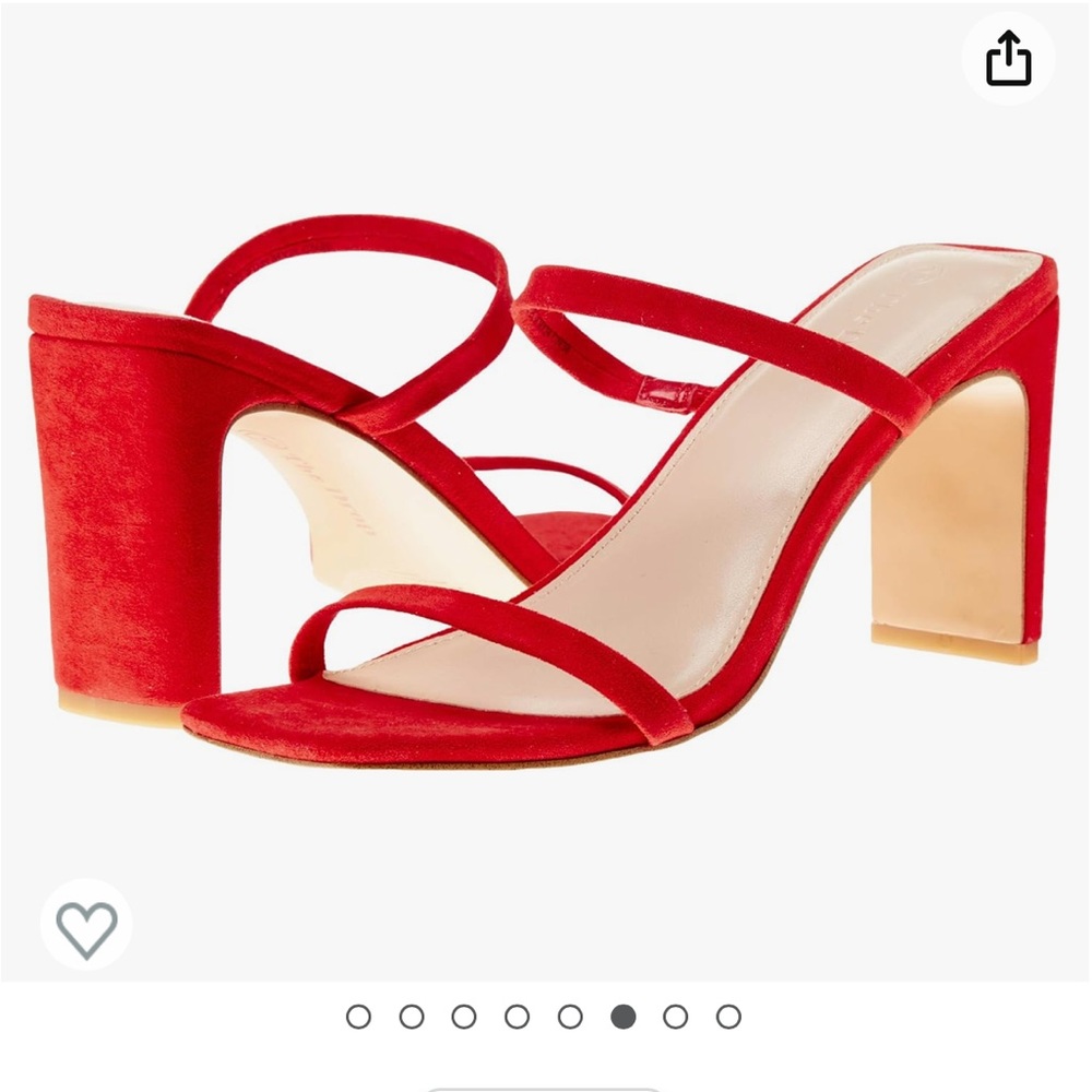 Red Double Strap Heels - Picture 3 of 6